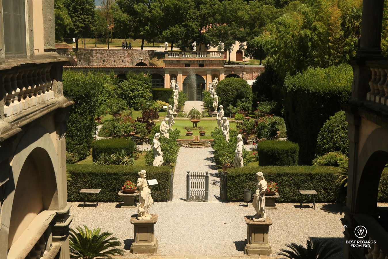 Garden of the Palazzo Pfanner, Lucca, Italy