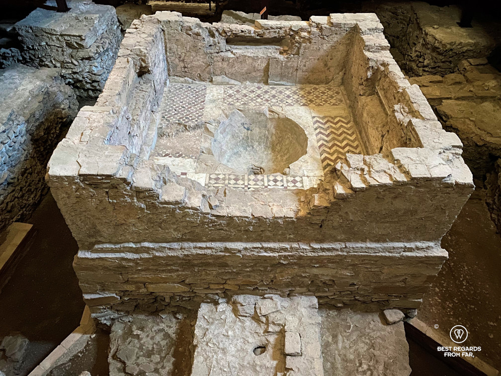 Roman leftovers in the Santi Giovanni e Reparata church, Lucca, Italy