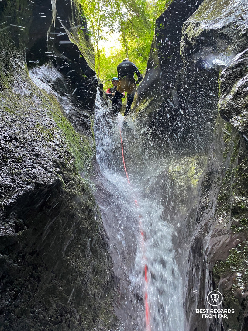Canyoning by Bagni di Lucca, Italy.