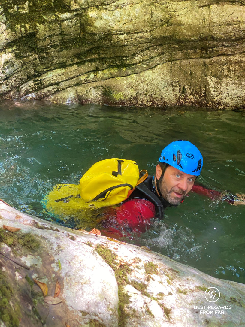 Canyoning Rio Selvano by Bagni di Lucca, Italy.
