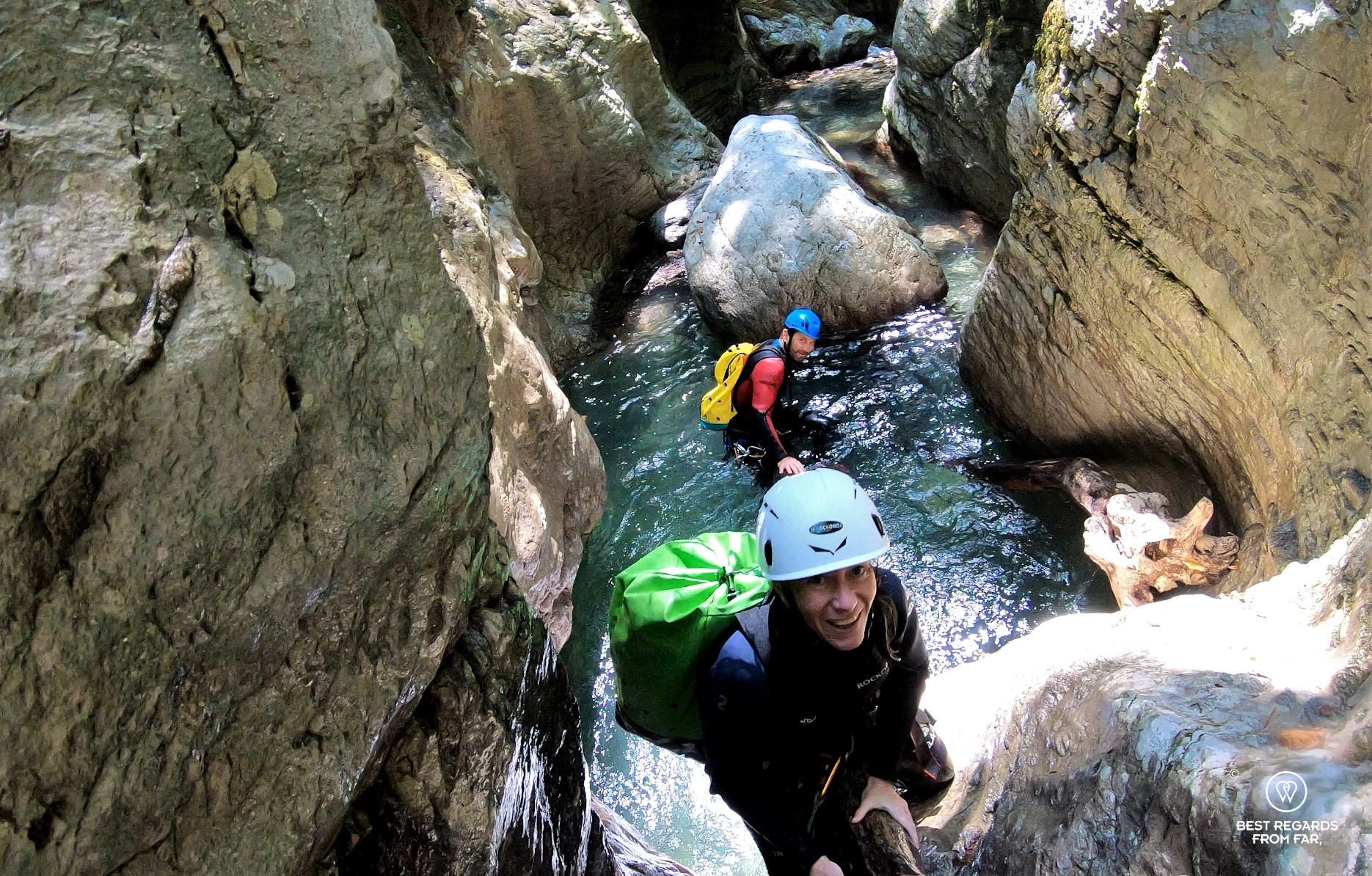 Canyoning Rio Selvano by Bagni di Lucca, Italy.