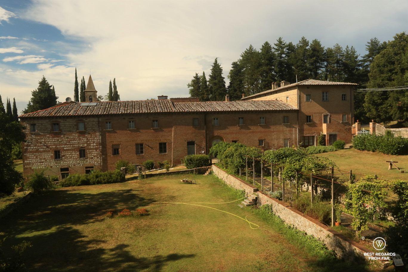 The monastery of San Vivaldo, Tuscany and its garden.