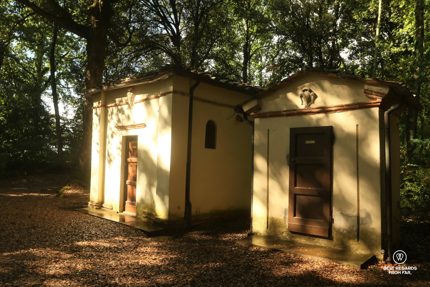 Chapels in the religious complex of San Vivaldo, Tuscany.