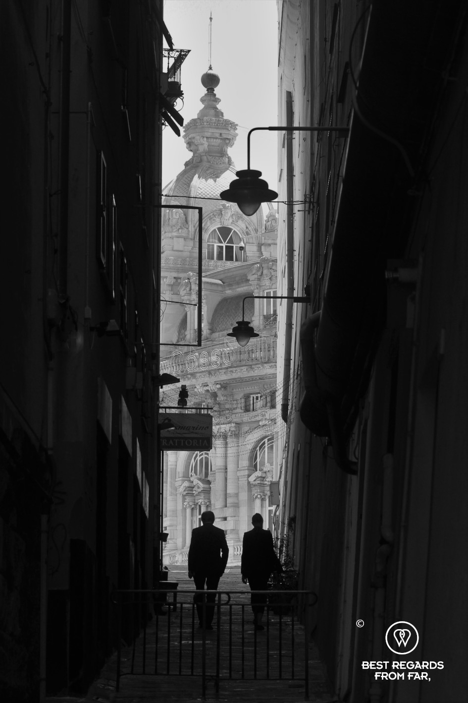 The caruggi of Genoa, Liguria, Italy