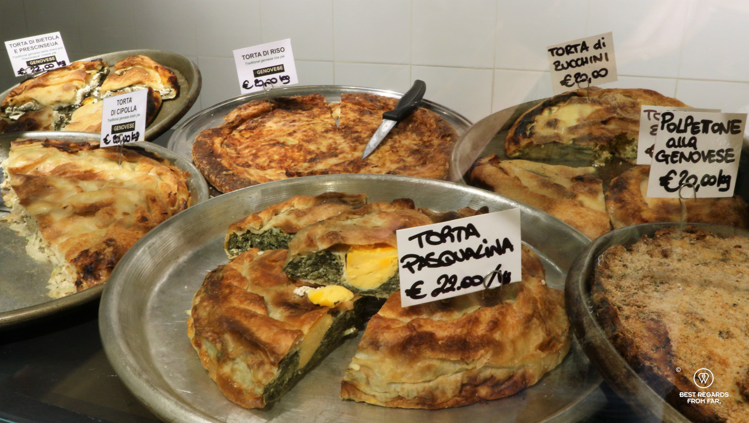 Mercado Orientale, Ligurian specialties, Genoa, Liguria, Italy