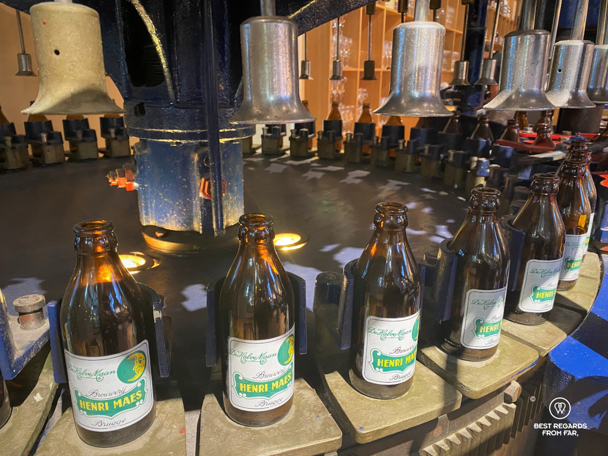 Bottling at De Halve Maan brewery, Bruges, Belgium.