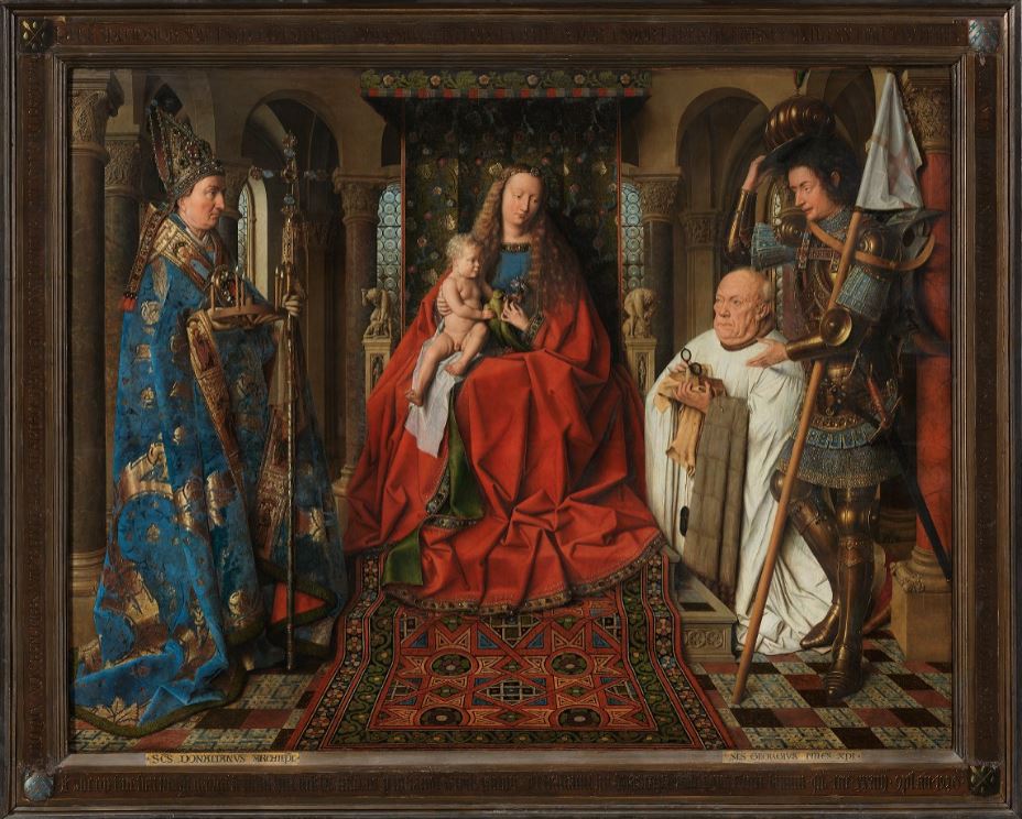 The Virgin and Child with Canon van der Paele by Jan van Eyck