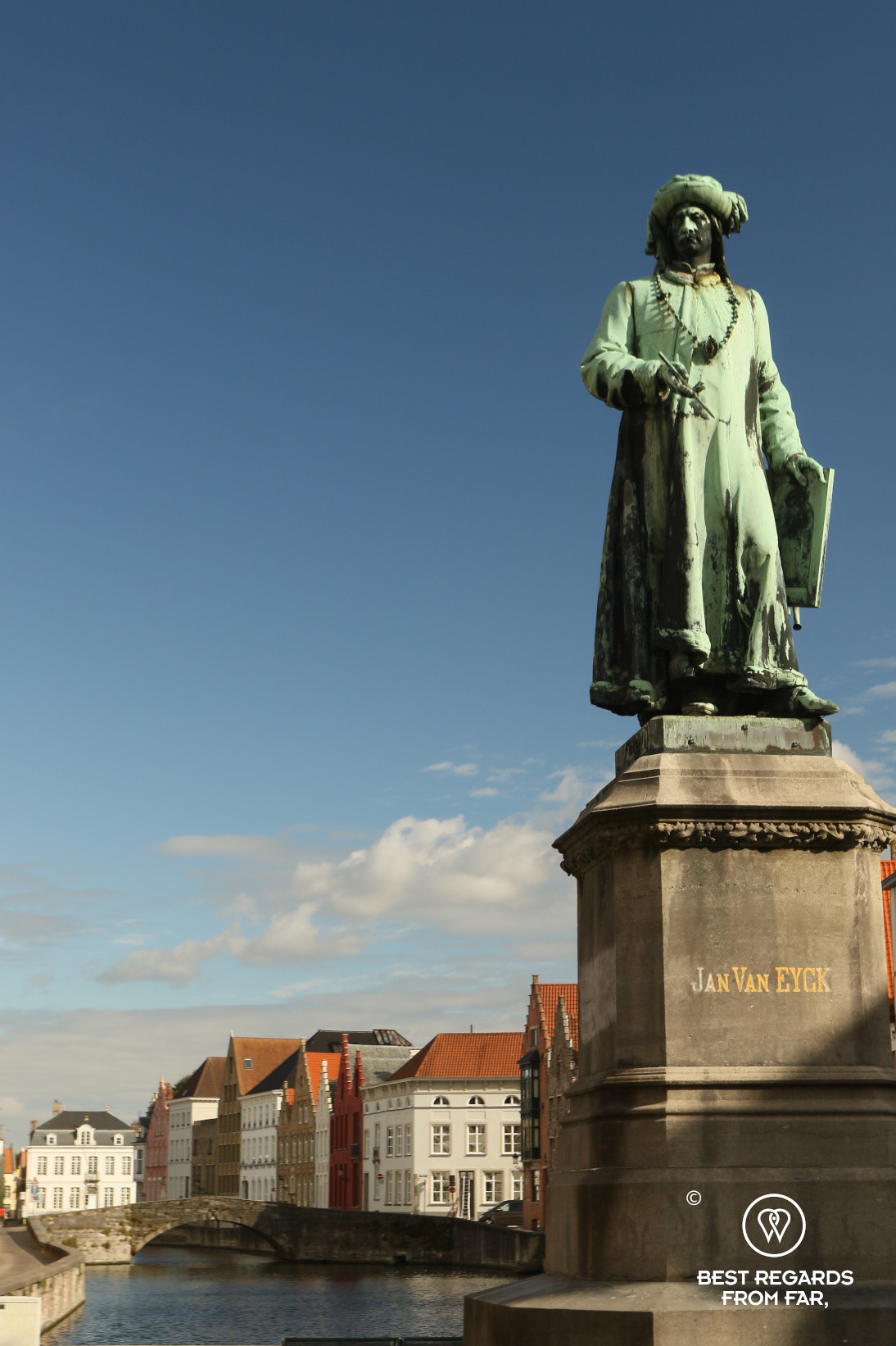 Statue of Jan Van Eyck, Bruges, Belgium