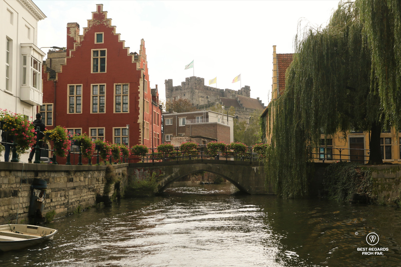 View on Ghent from the canals