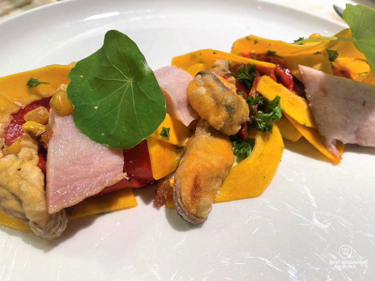 Mussels & eel at the Pakhuis brasserie in Ghent, Belgium