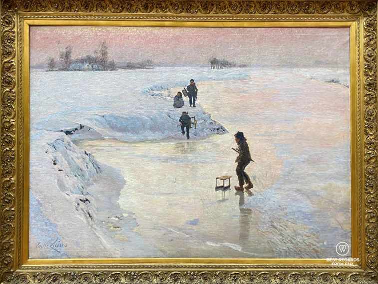 The famous "Skaters" (Ijsvogels) by Emile Claus at the Museum of Fine Arts, Ghent, Belgium