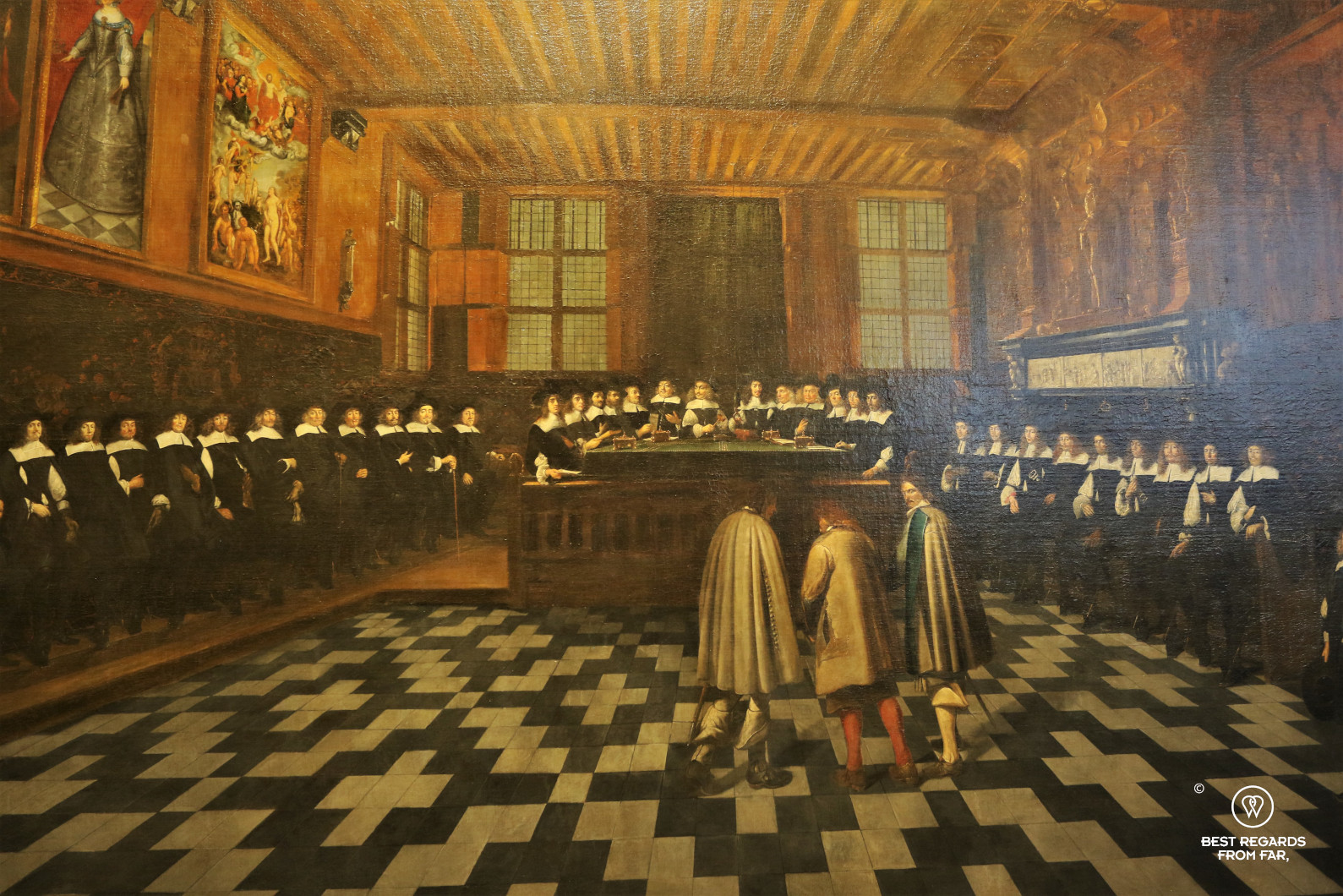 Liberty of Bruges, back then on a historical painting, Belgium