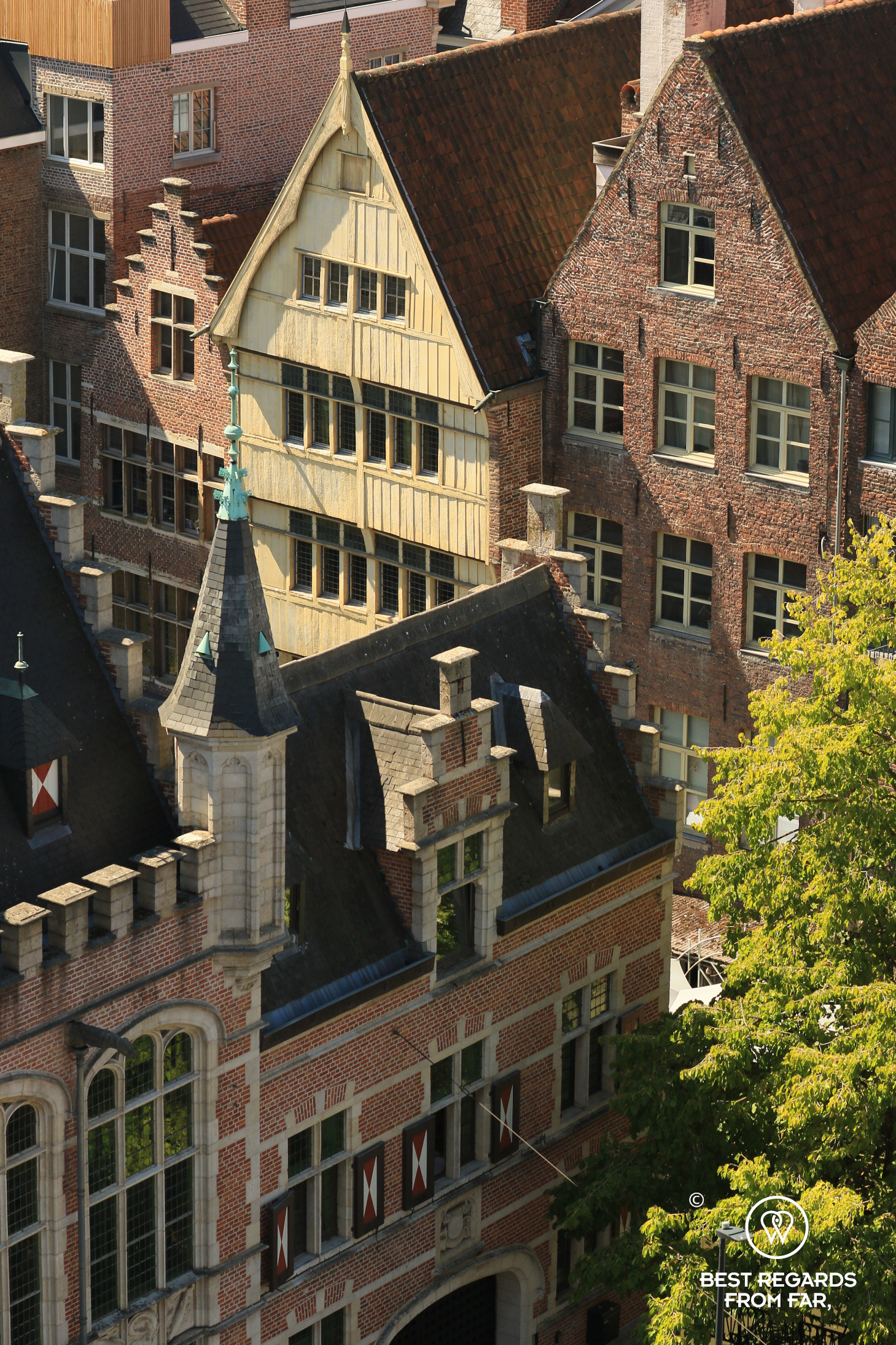View from the Castle of the Count on Ghent, Belgium