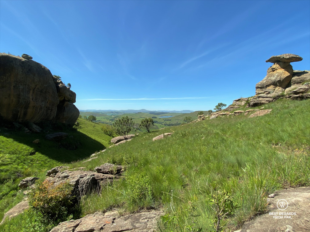 Clarens sandstone rock formations in the Drakensberg, South Africa