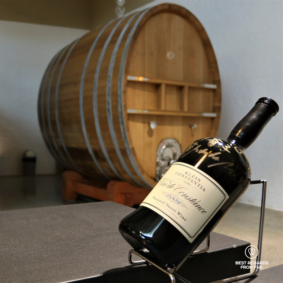 Vin de Constance sweet wine in Klein Constantia cellar, Constantia wine route, Cape Town