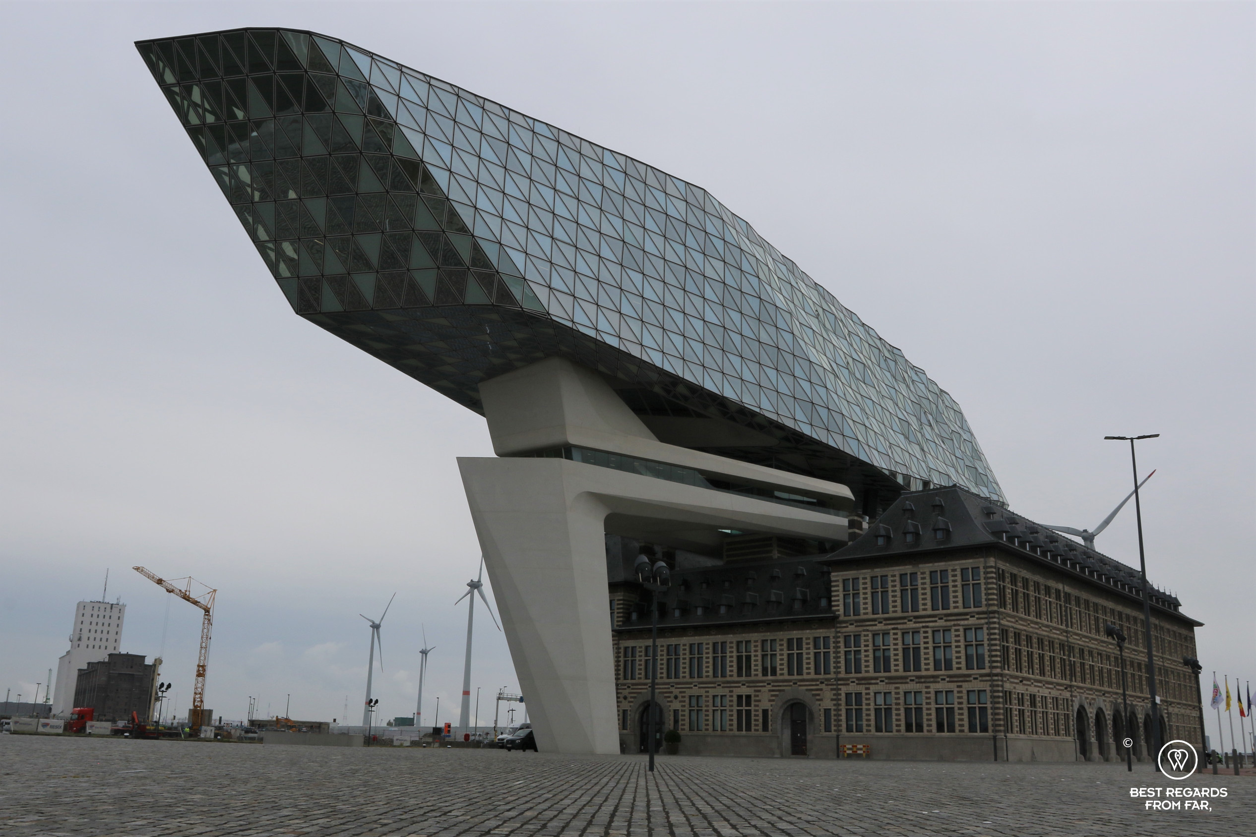 The iconic Port House of Antwerp, Belgium