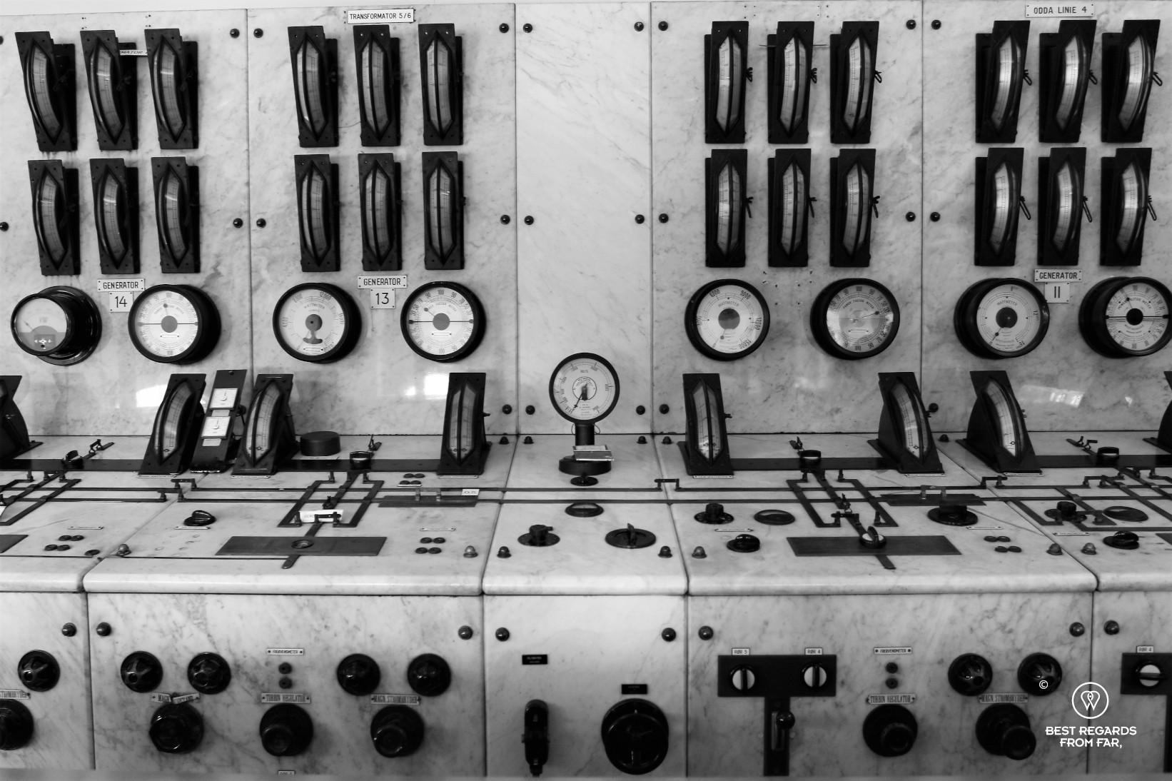 The control room of the Norwegian Museum of Hydropower and Industry, Tyssedal, Norway