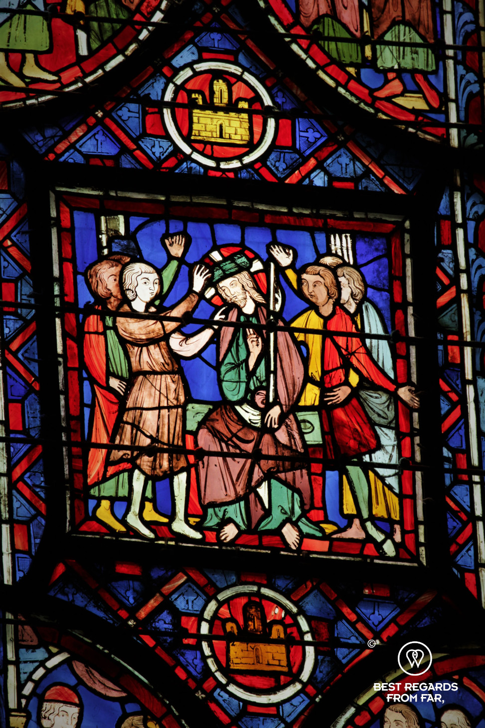Stained-glass windows, La Sainte Chapelle, Paris, France