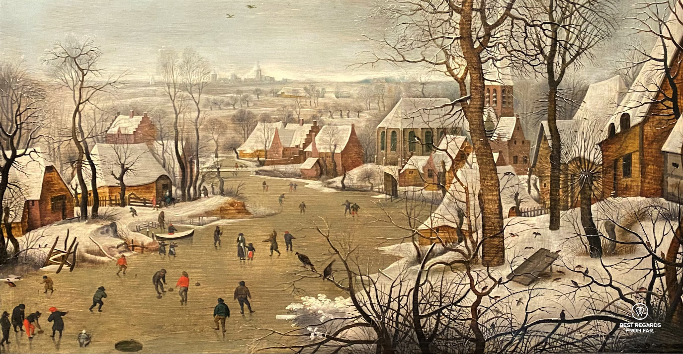 Winter Landscape with a Bird Trap Flight into Egypt, by Pieter II Brueghel, Mayer van den Bergh Museum, Antwerp
