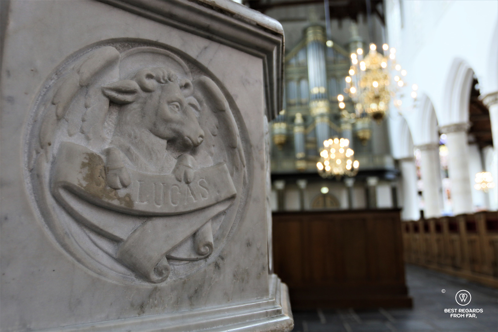 The interior of the Old Church, Delft, The Netherlands
