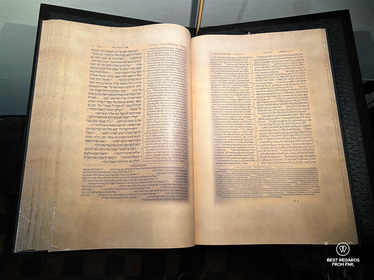 Biblia Regia, the bible in Hebrew, Greek, Aramaic and Lating, Plantin Moretus Museum, Antwerp