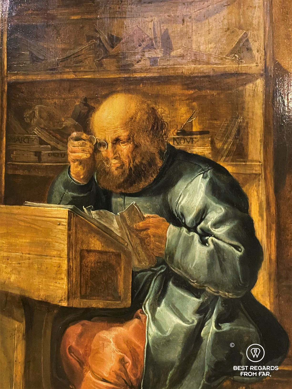 Portrait of a corrector at work, Plantin Moretus Museum, Antwerp