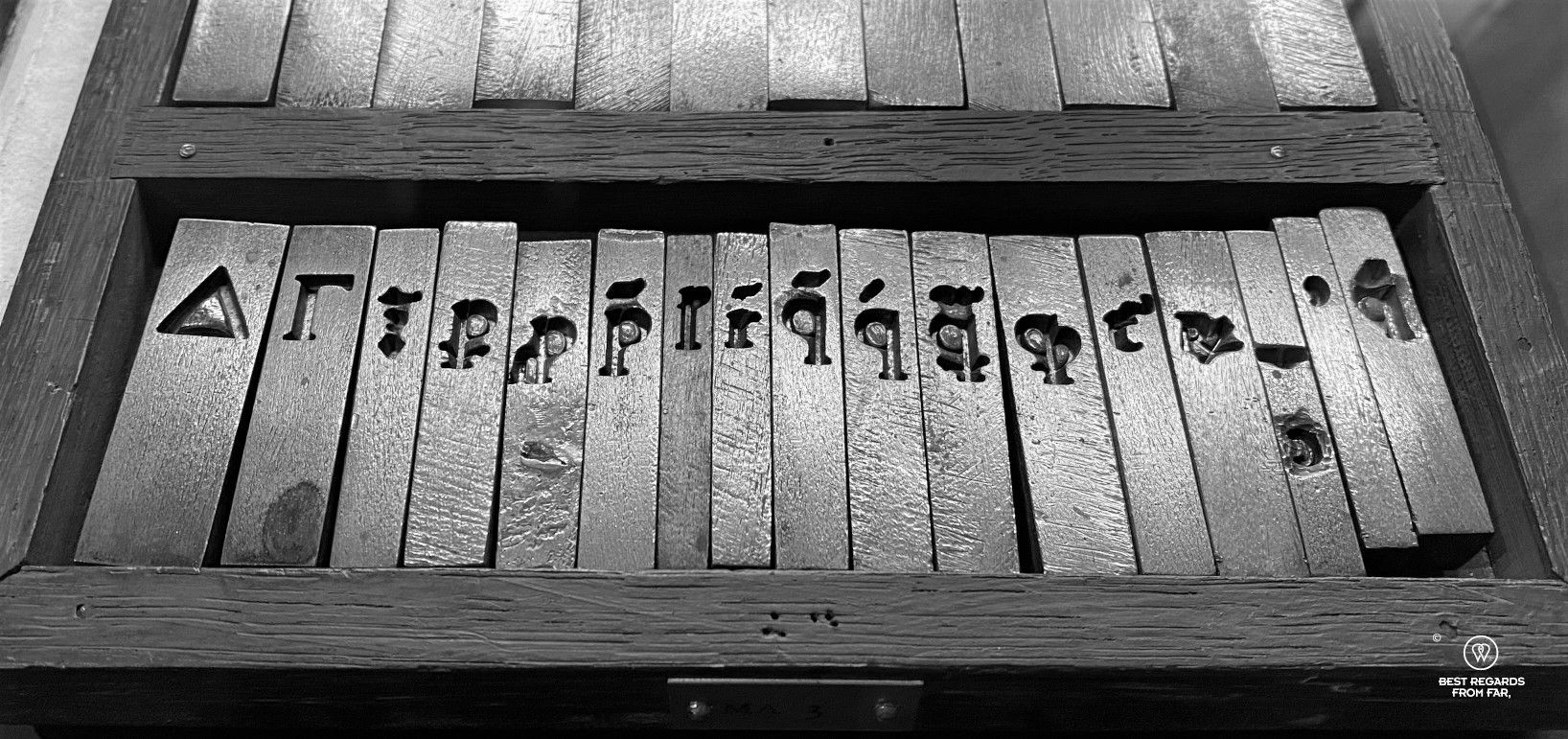 An example of a font, Plantin Moretus Museum, Antwerp