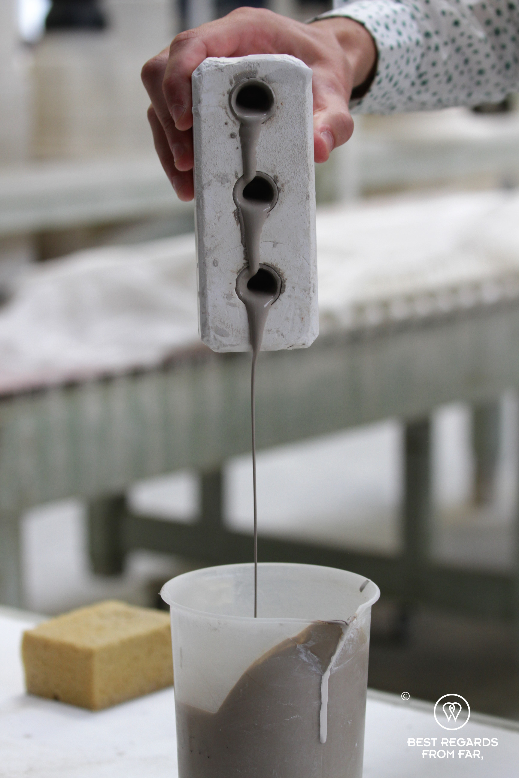 Emptying the mould, the Royal Delft museum, the Netherlands