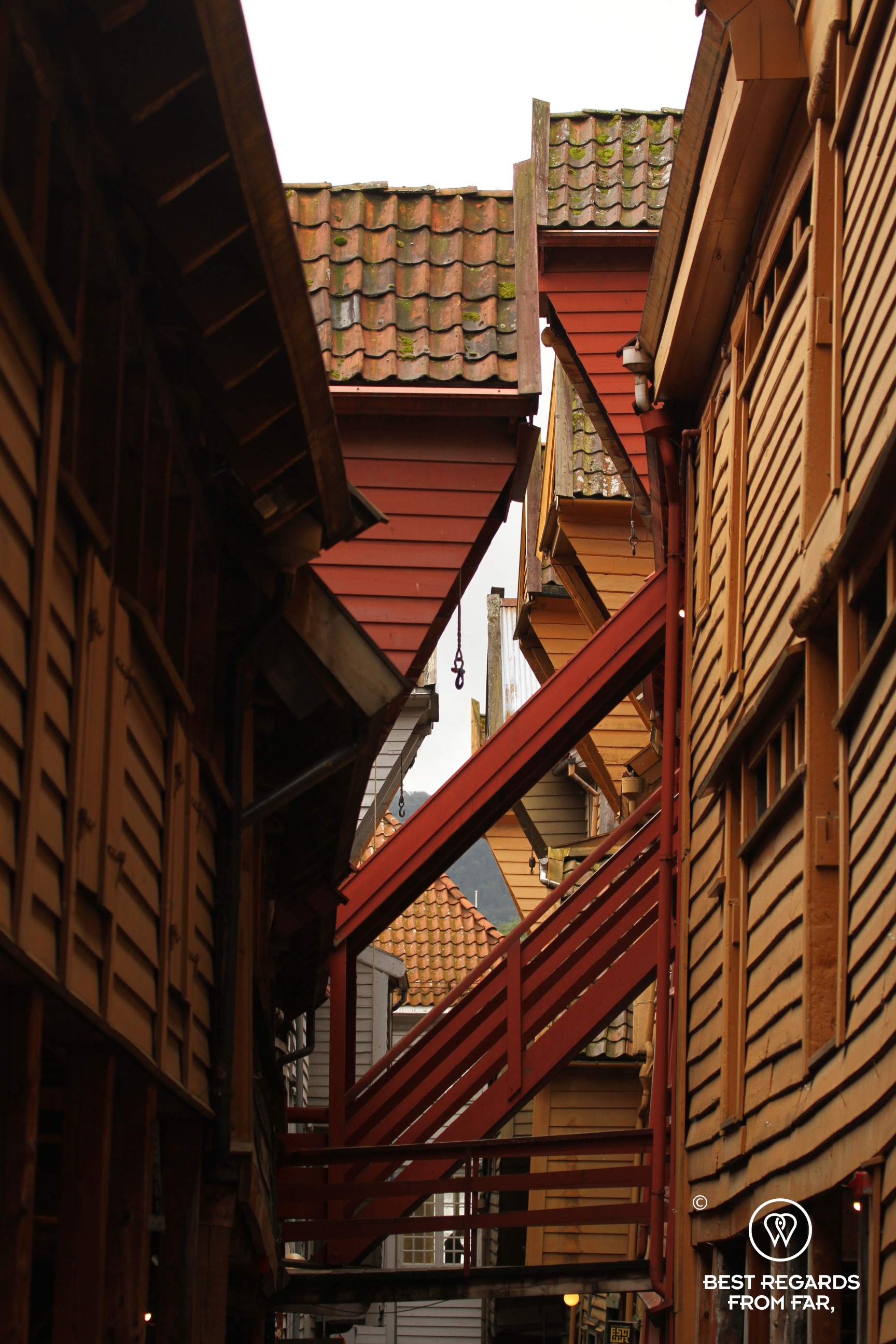 Details of Bryggen's warehouses, Bergen