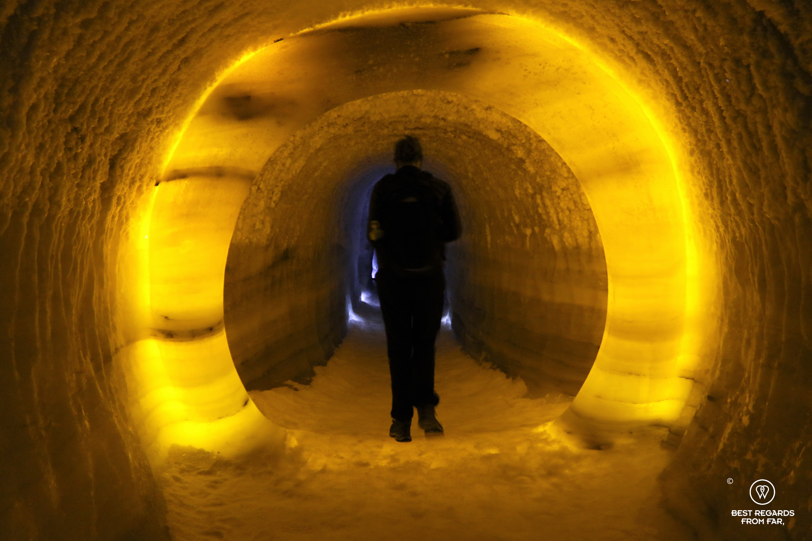 Inside the ice tunnel, Jotunheim, Norway