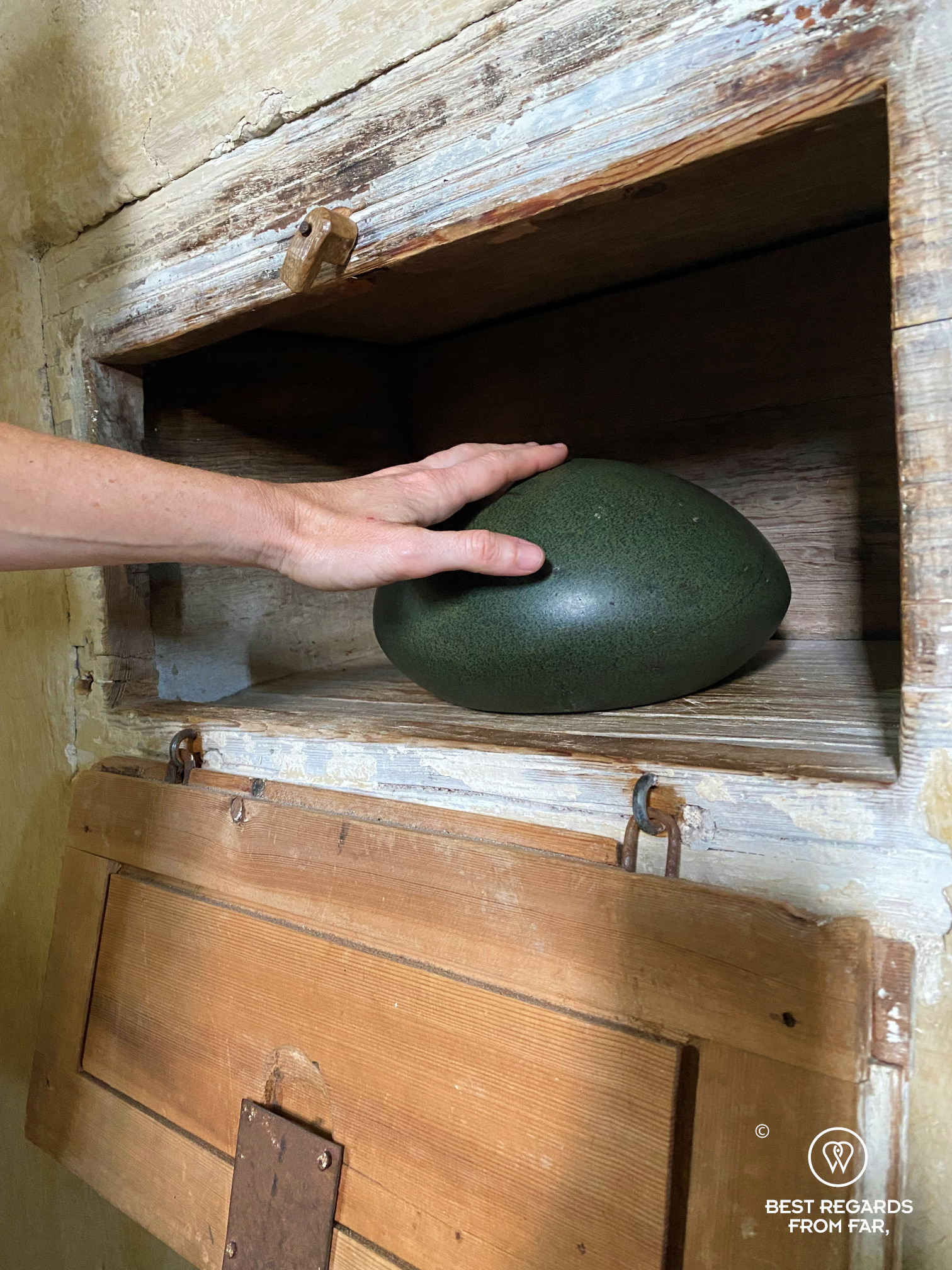 Weeping stone in the Kviteseid stone church, Norway