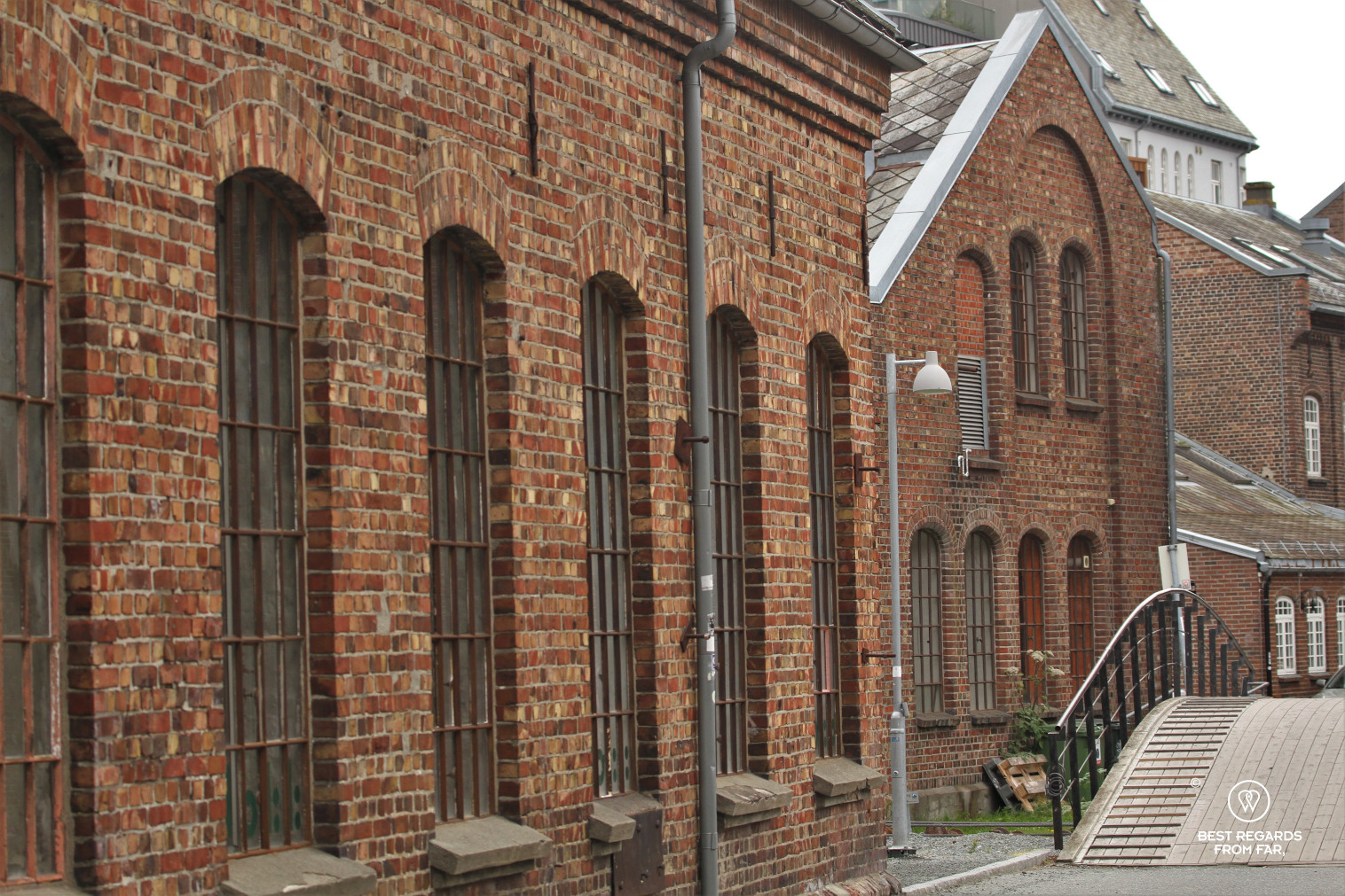 Industrial brick buildings of Dokkparken in Trondheim