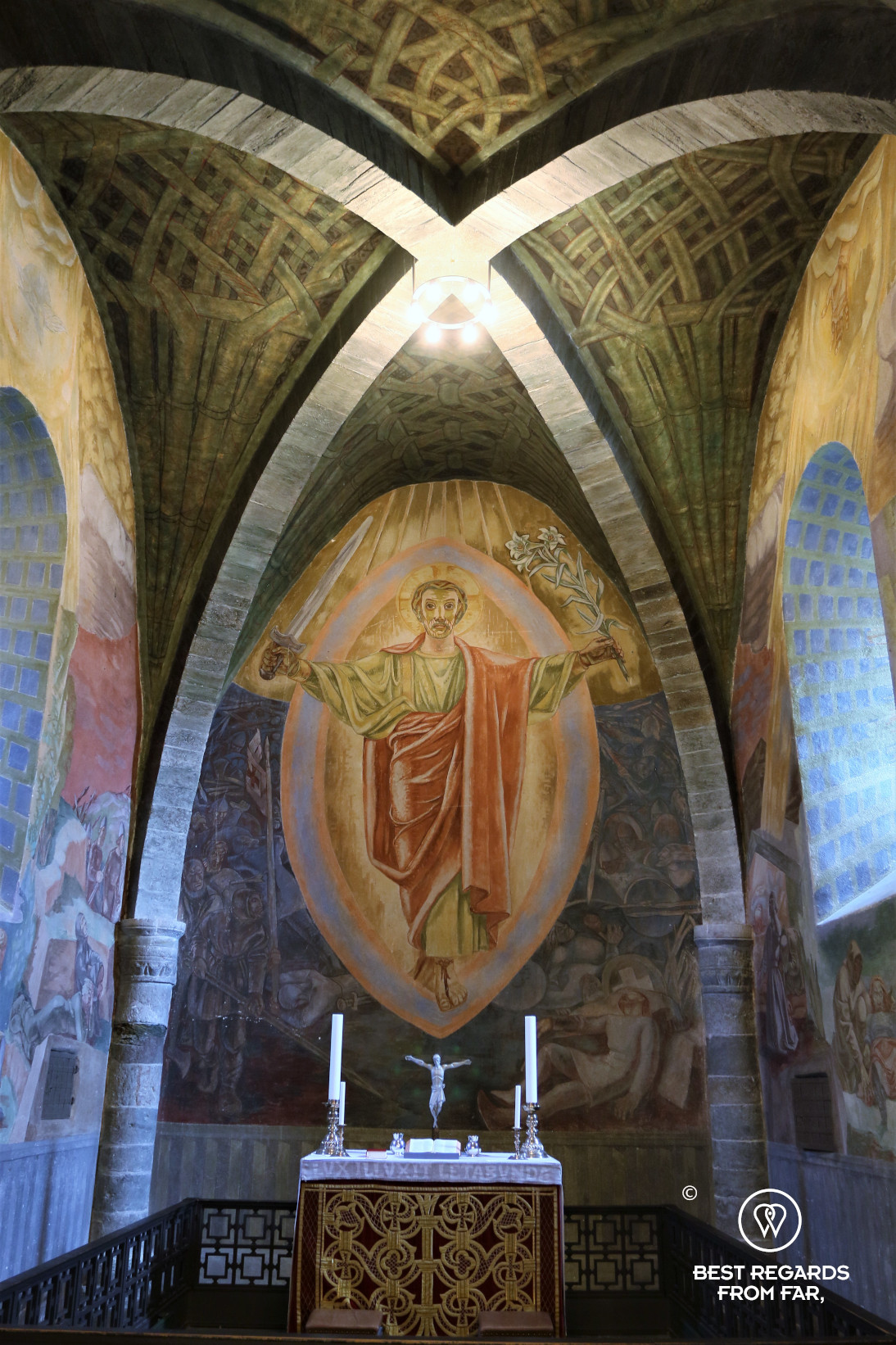 Saint Olaf, inside the Stiklestad Church, Norway