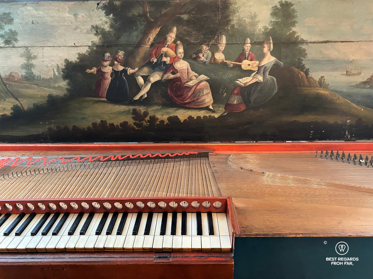 Detail of an instrument at the Ringve Music Museum, Trondheim, Norway