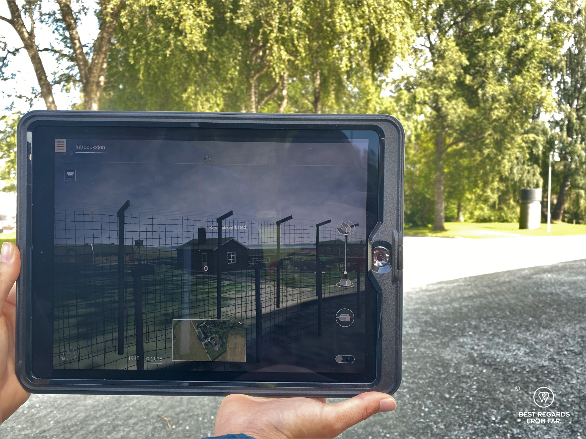 Visiting the Falstad WWII Centre with augmented reality
