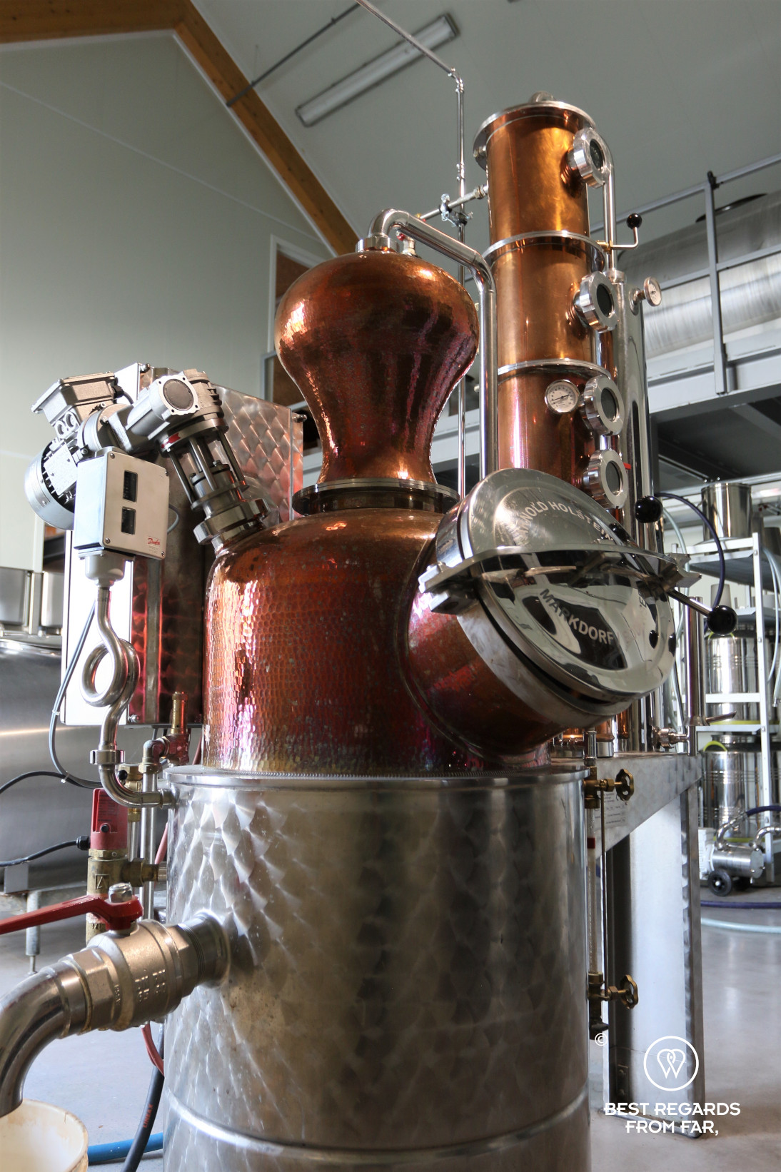 The aquavit distillery at the Berg Gard farm, Norway