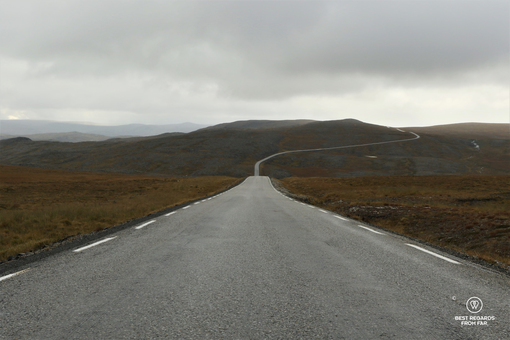 The desolated roas leading to the North Cape, Norway