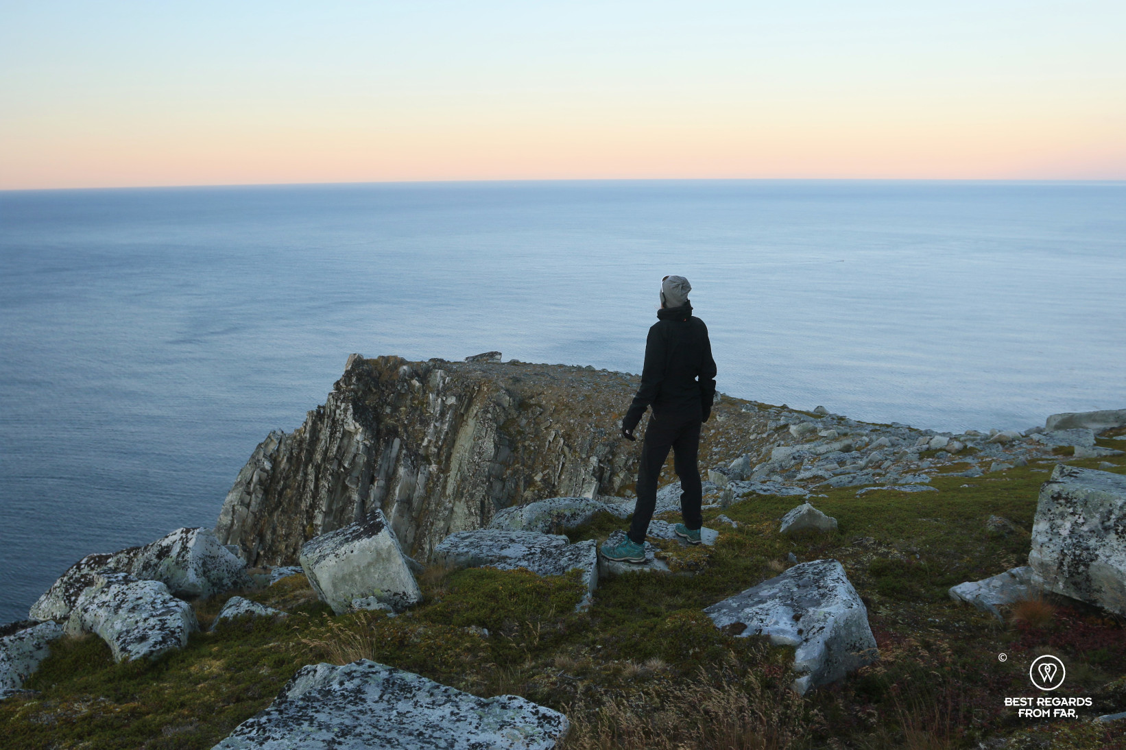 At Cape Nordkinn: continental Europe northernmost point!
