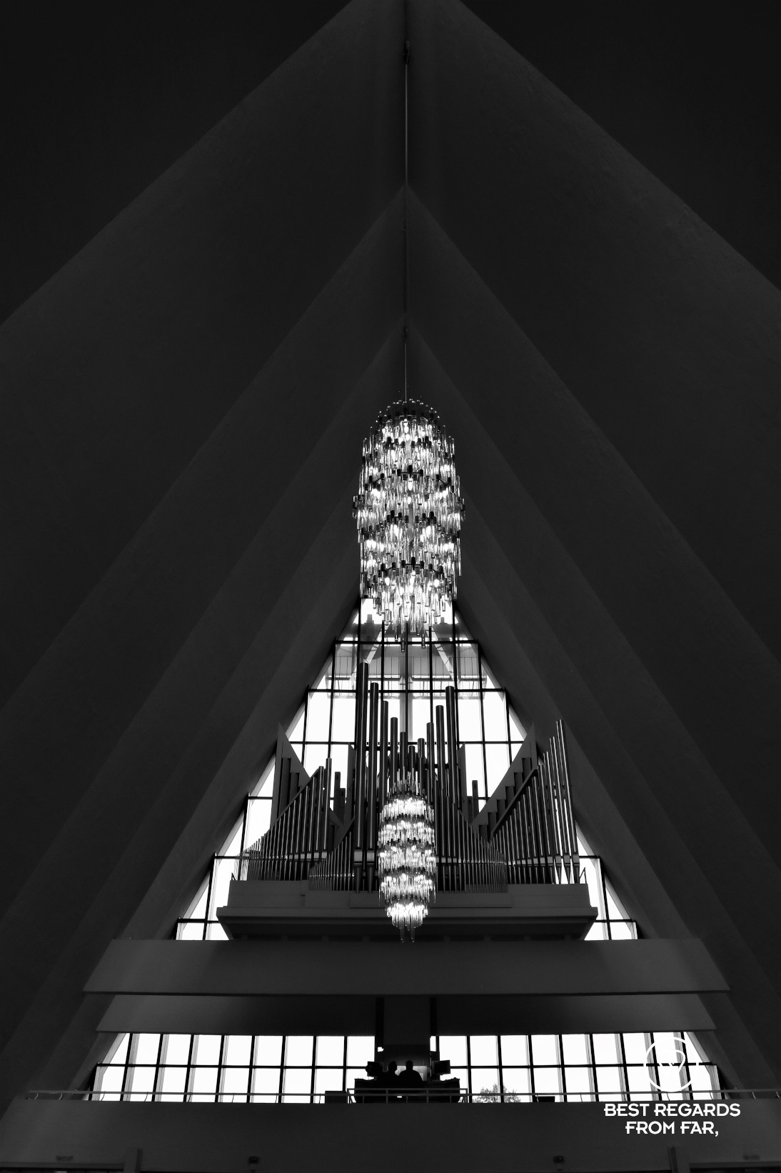 Inside the Arctic Cathedral, Tromso, Norway