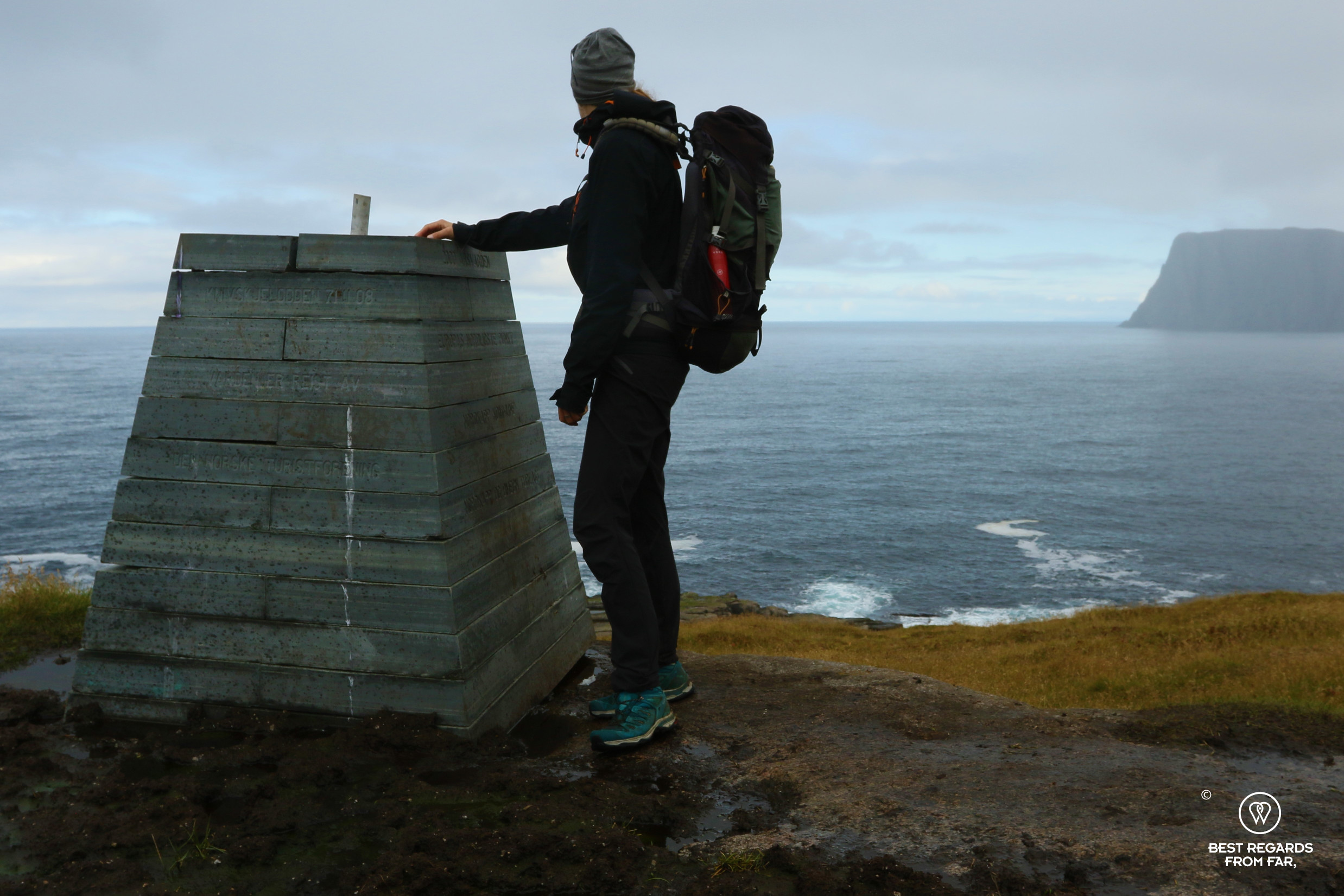 At Knivskjelloden, looking at the North Cape, Norway