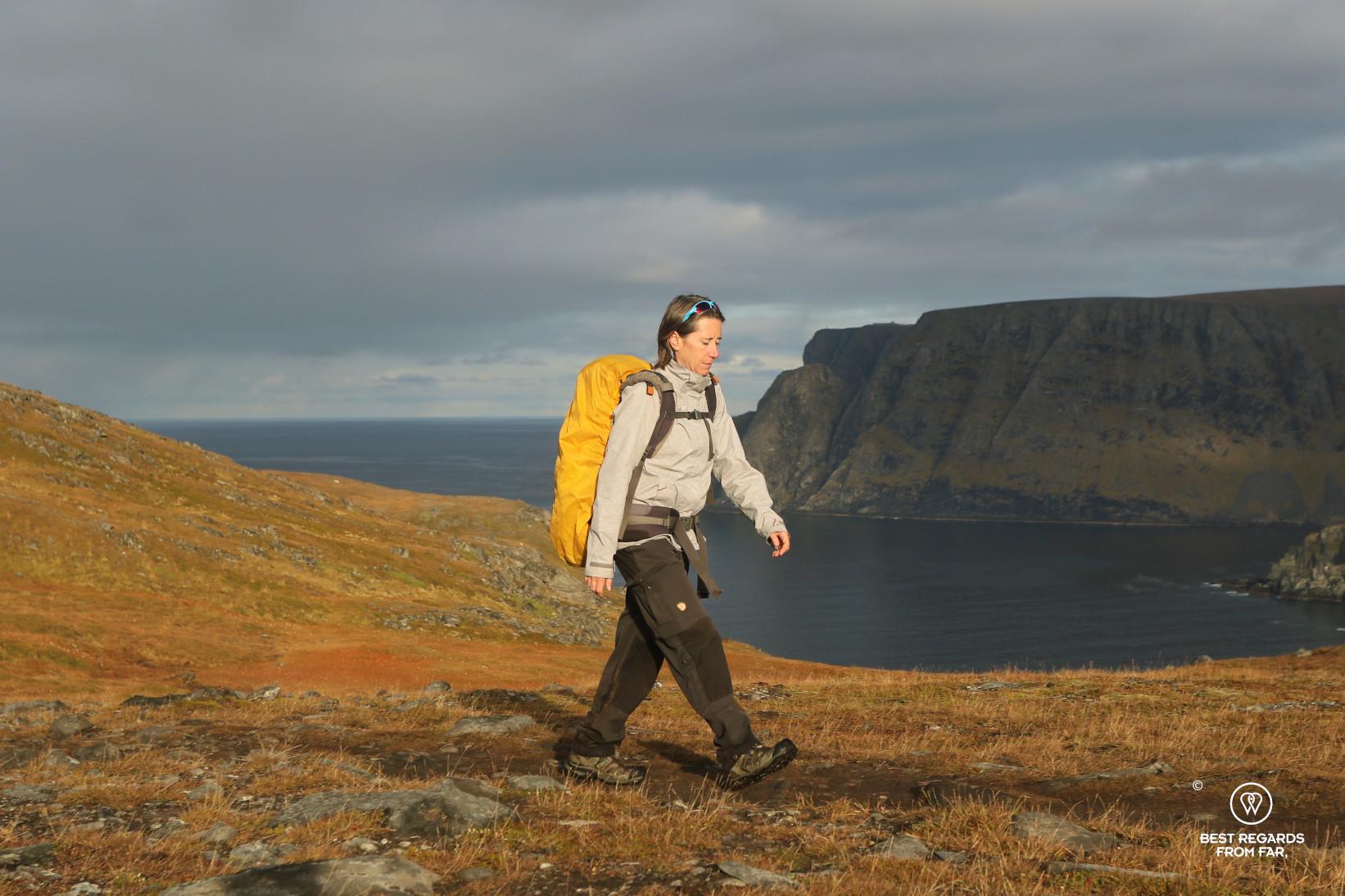 Hiking Knivskjelloden, North Cape, Norway