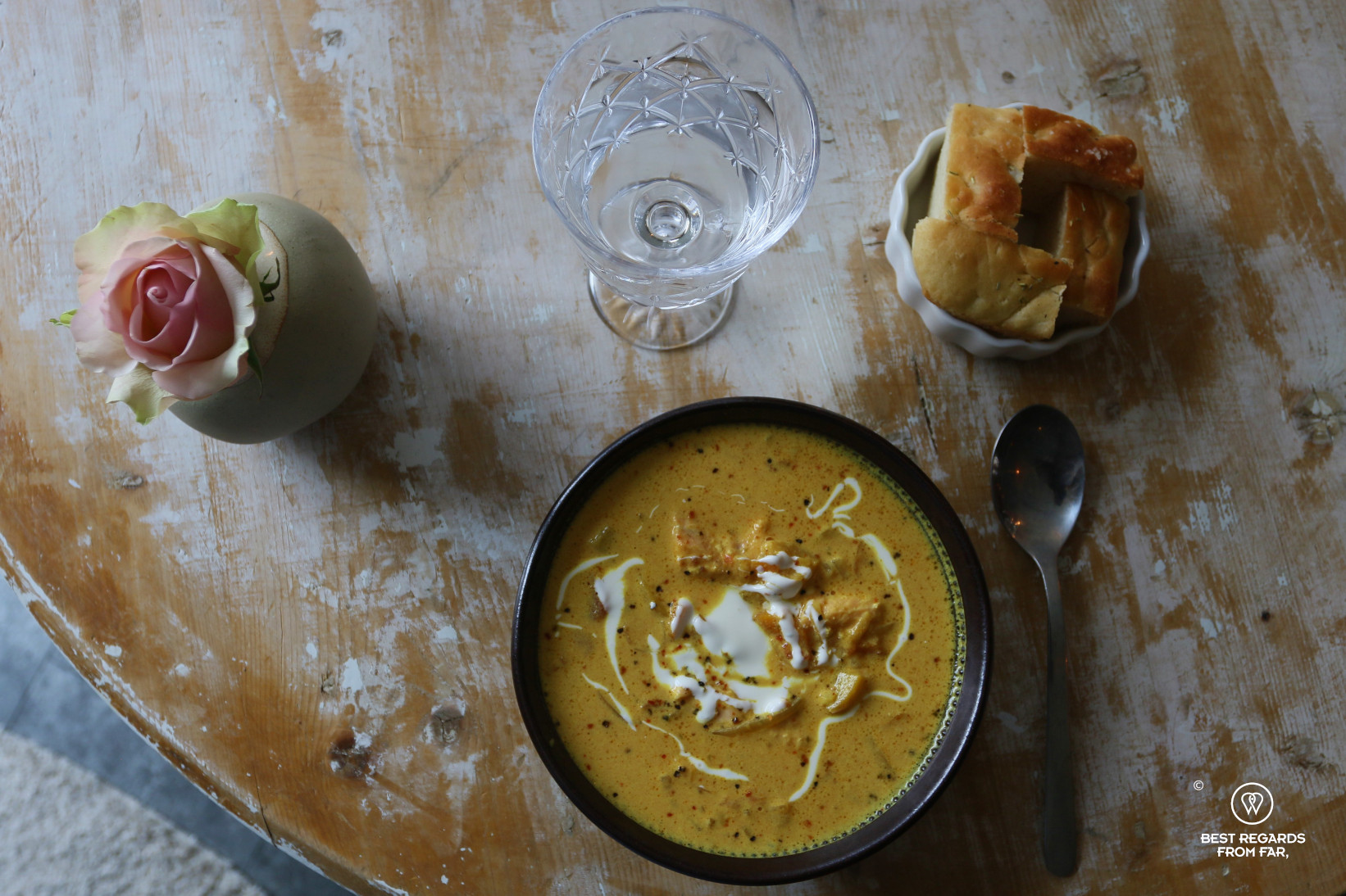 The excellent fish soup at Svermeri, Tromso, Norway