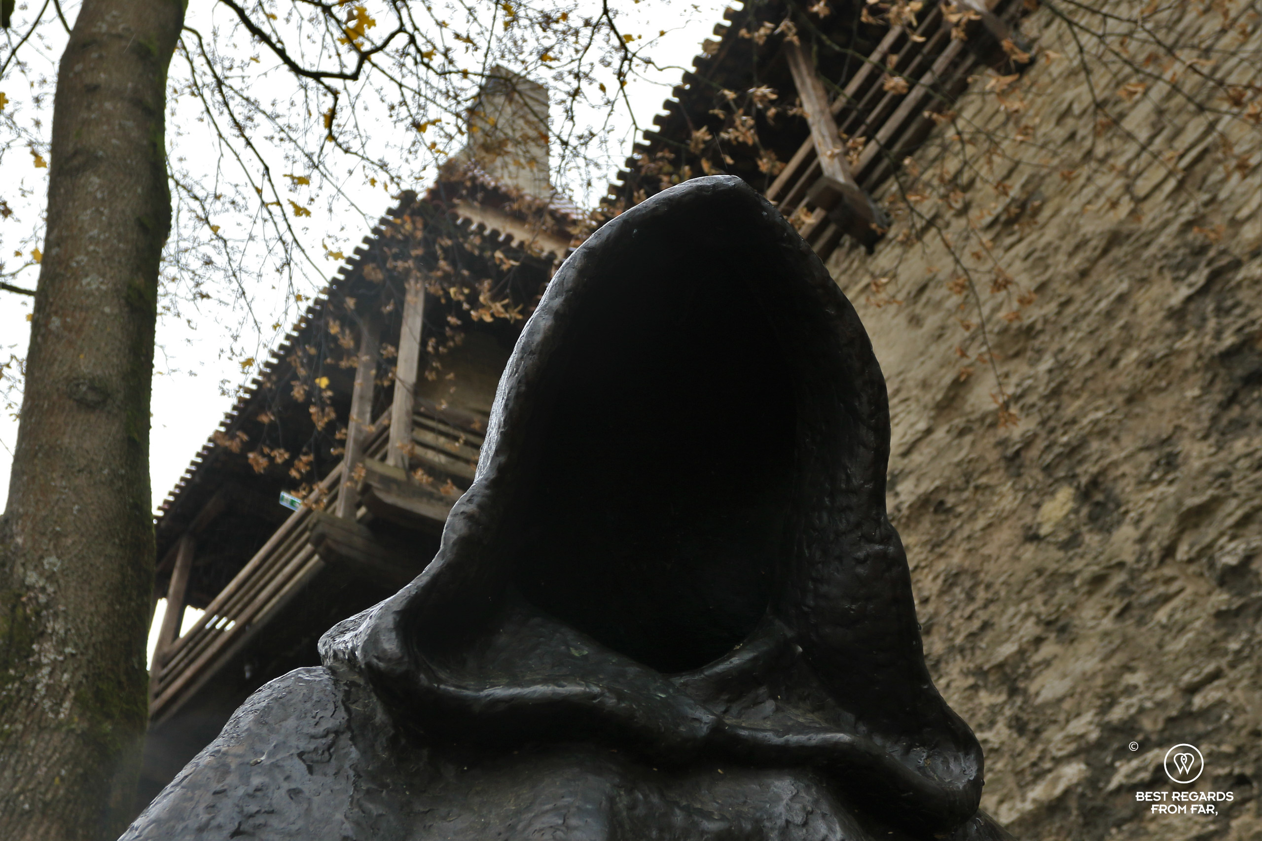 Ghost monk statue in Tallinn