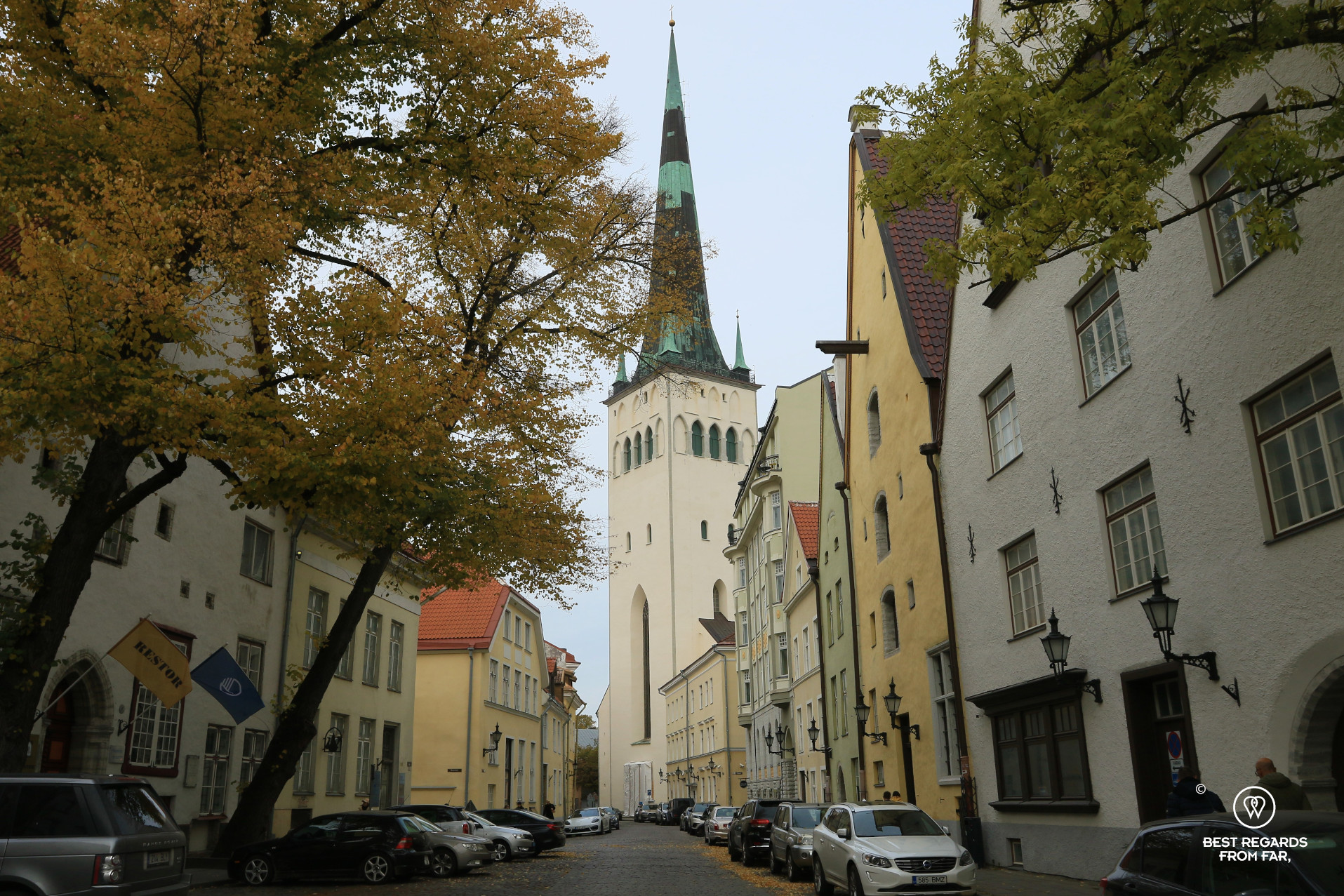 Streetview of Saint Olav Church, Tallinn