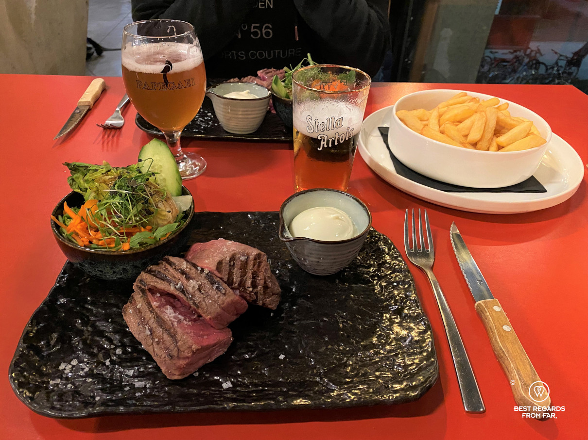 Food at De Hoorn restaurant, Leuven, Belgium