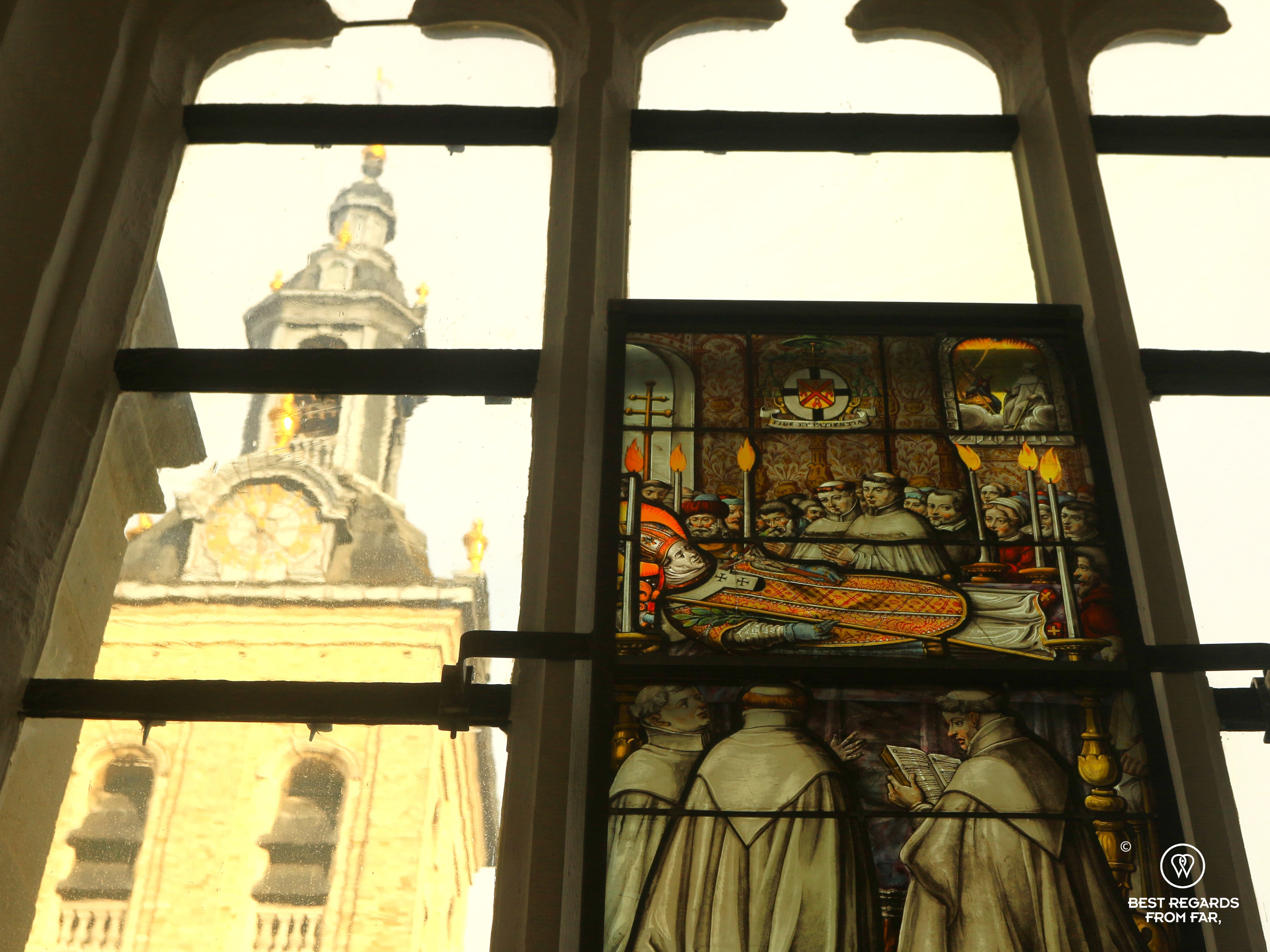 Norbert's life told on stained-glass windows at Park Abbey, Leuven