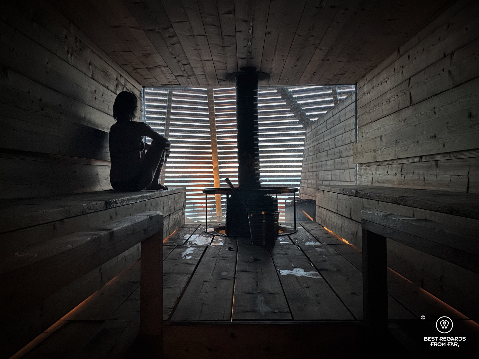 Inside the trendy Löyly Sauna in Helsinki, Finland