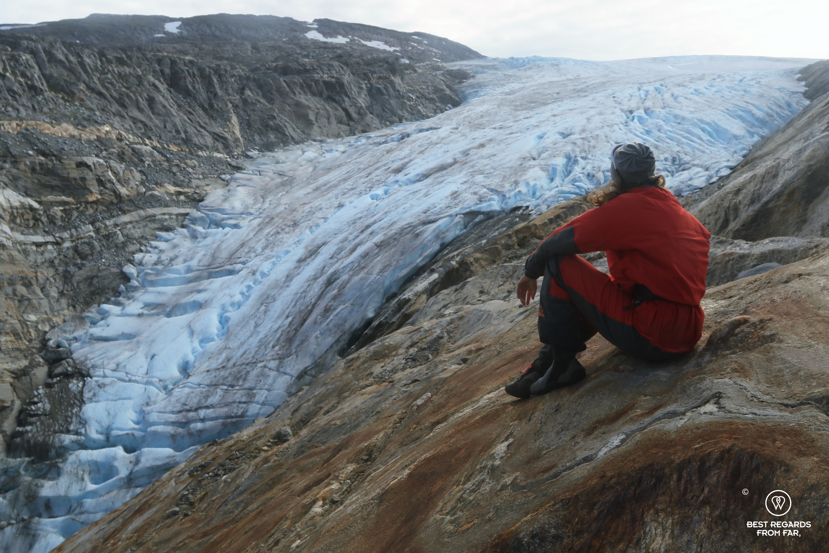 Overlooking the Svartisen Glacier in Norway
