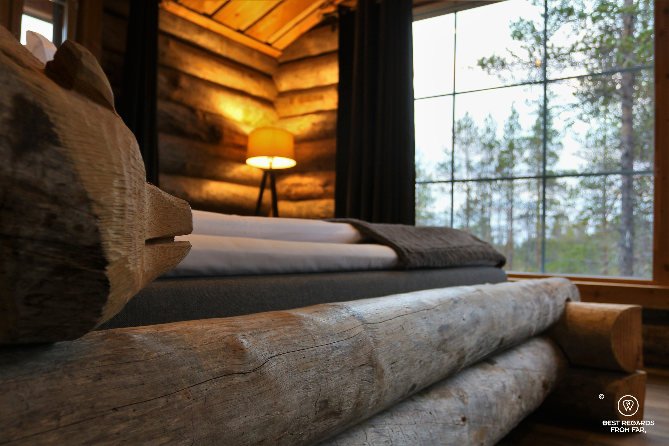 The log-house at the Wilderness Muotka Nellim, Lapland