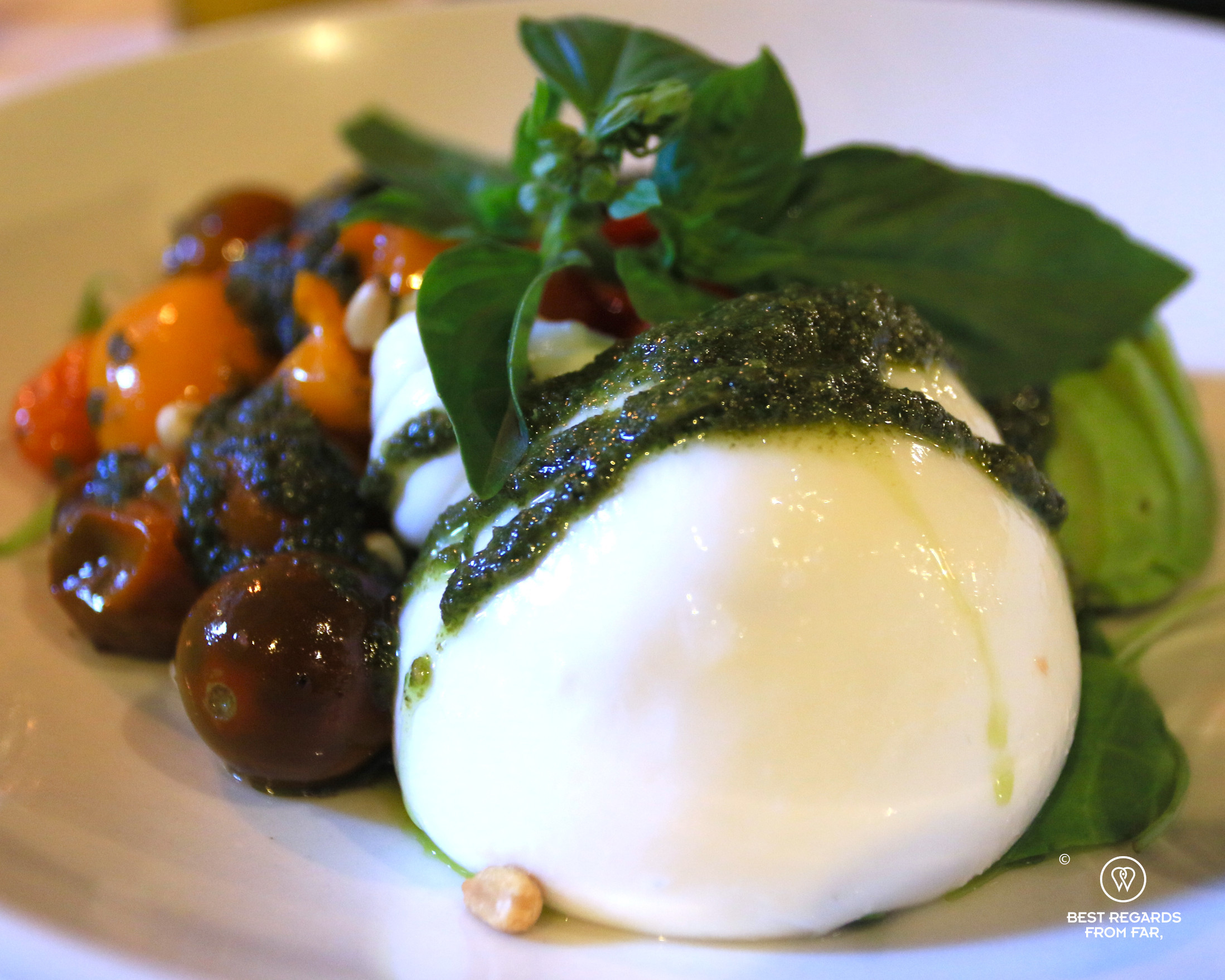 Fior di Latte salad at Bellagio in Cape Town.